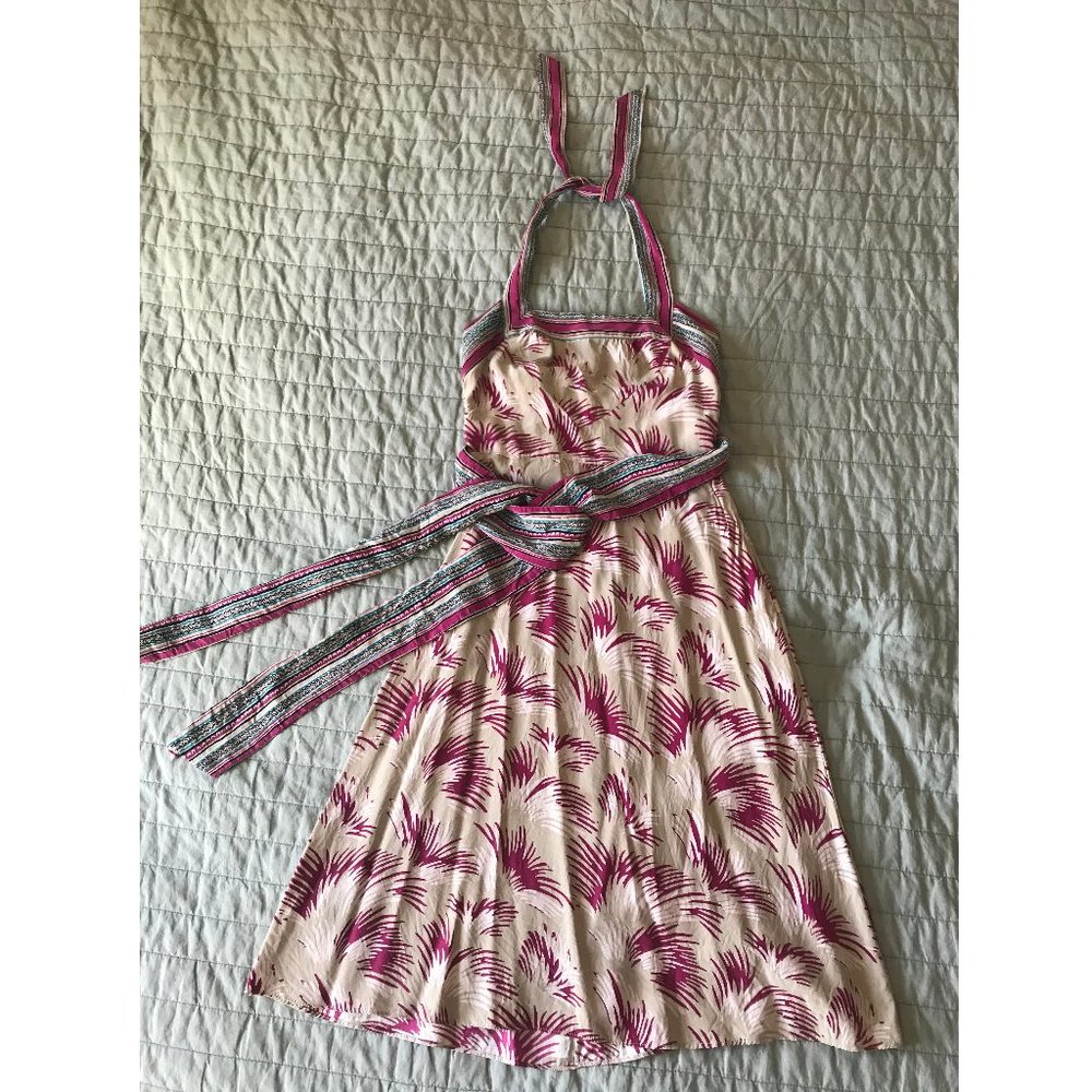 Early 2000s Betsey Johnson silk halter print dress